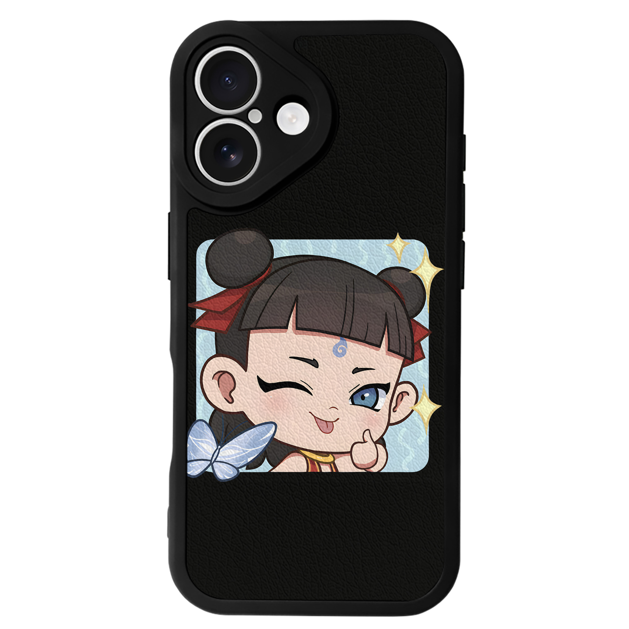 （画像用） Ne Zha 2 ナタ 魔童の大暴れ 【iPhone 16シリーズ対応】シリコンスマホケース（レザー調） 材質：シリコン